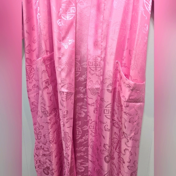 Eastern Collection Silk Robe in Bubblegum Pink Small/Medium F1 Vintage‎ Kimono - Picture 5 of 11